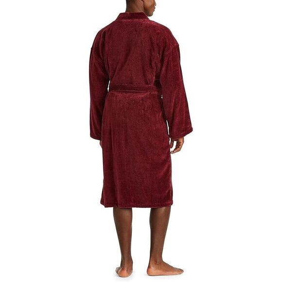 Polo Ralph Lauren RL91WW-00D Men's Sz S/M Classic Wine Terry Shawl Robe - Picture 8 of 9